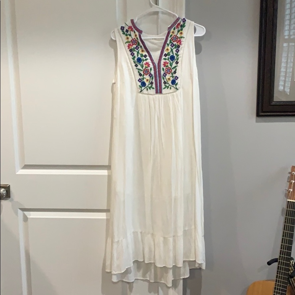 White embroidered dress